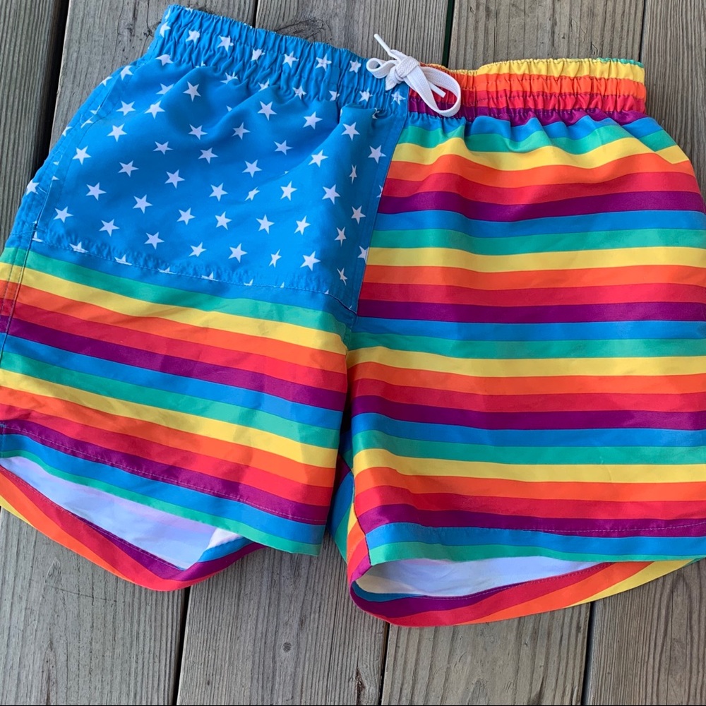 Chubbies Mens Pride Flag M swim shorts trunks